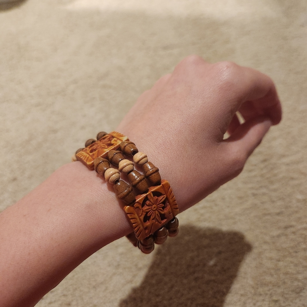 Handcrafted Wooden Beaded Bracelet